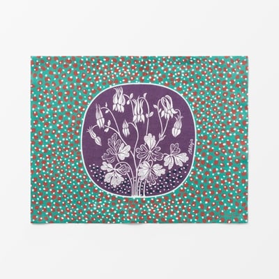 Placemat Textile Flora - Svenskt Tenn Online - Green Purple, Josef Frank