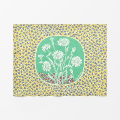 Placemat Textile Flora - Svenskt Tenn Online - Yellow Green, Josef Frank