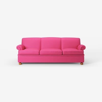 Sofa 703 - Svenskt Tenn Online - Length 230 cm, Vägen, Dark pink, Josef Frank