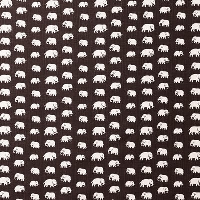 Fabric Sample Elefant - Svenskt Tenn Online - Linen 315, Brown, Estrid Ericson