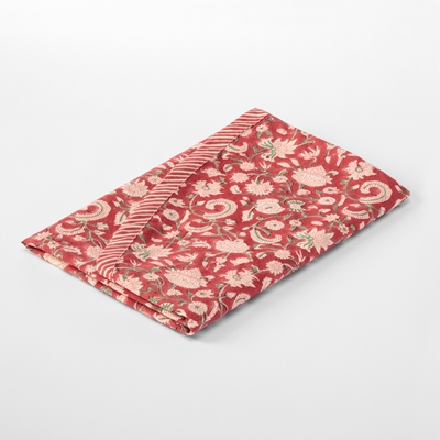 Table Cloth Block Print Round Oriental Rose - Svenskt Tenn Online - Cotton, Svenskt Tenn
