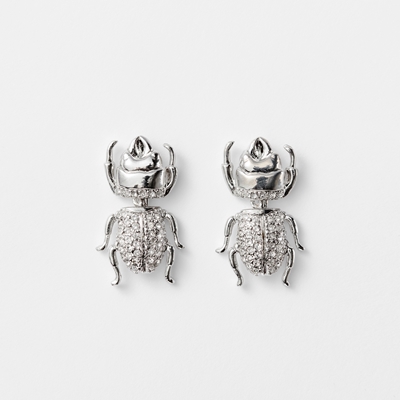 Earrings Beetle - Svenskt Tenn Online - Brass, Silver