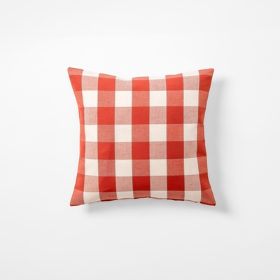 Cushion Gripsholmsruta - Svenskt Tenn Online - Length 40 cm Width 40 cm, Linen & Cotton, Gripsholmsruta, Orange