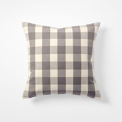 Cushion Gripsholmsruta - Svenskt Tenn Online - Length 50 cm Width 50 cm, Linen & Cotton, Gripsholmsruta, Grey