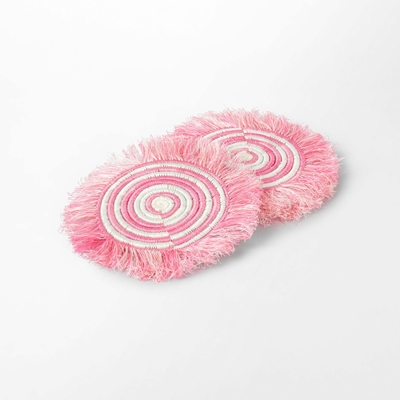 Coaster Frans - Svenskt Tenn Online - 14,5 cm, Straw, Pink