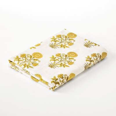 Tablemat Everlasting Flower - Svenskt Tenn Online - Length 250 cm Width 145 cm, Cotton, Yellow, Svenskt Tenn