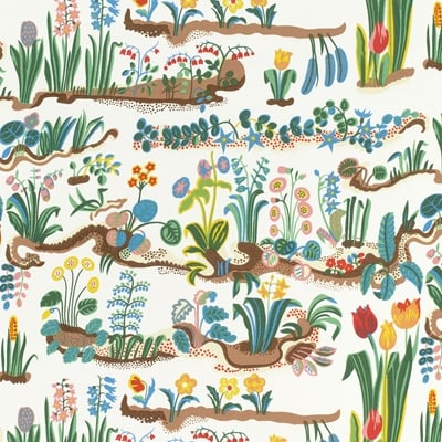Fabric Sample Primavera - Svenskt Tenn Online - Length 21 cm Width 14,8 cm, Cotton, Primavera, Josef Frank