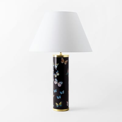 Lamp Base Fornasetti - Svenskt Tenn Online - Height 35 cm, Farfalle, Black, Fornasetti