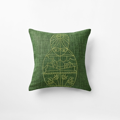 Cushion Senora - Svenskt Tenn Online - Length 40 cm Width 40 cm, Linen, Verde, Ivy Green, Liselotte Watkins