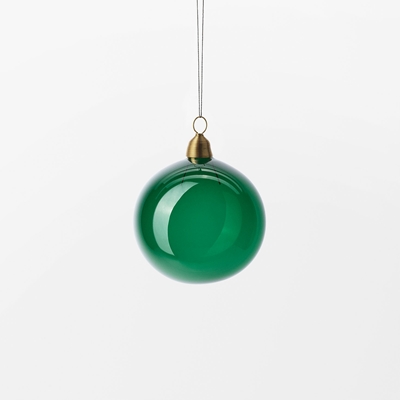 Christmas Bauble - Svenskt Tenn Online - Height 6 cm, Glass, Green, Svenskt Tenn