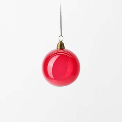 Christmas Bauble - Svenskt Tenn Online - Height 6 cm, Glass, Red, Svenskt Tenn