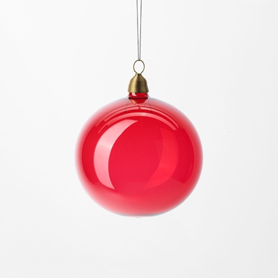 Christmas Bauble - Svenskt Tenn Online - Height 8 cm, Glass, Red, Svenskt Tenn