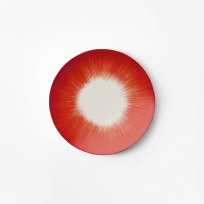 Side Plate Dé - Svenskt Tenn Online - 17.5 cm, Porcelain, Red, Ann Demeulemeester