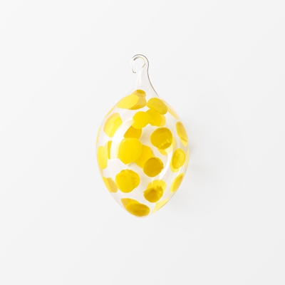 Glass Egg Handpainted - Svenskt Tenn Online - Height 5 cm, Glass, Yellow, Siri Carlén
