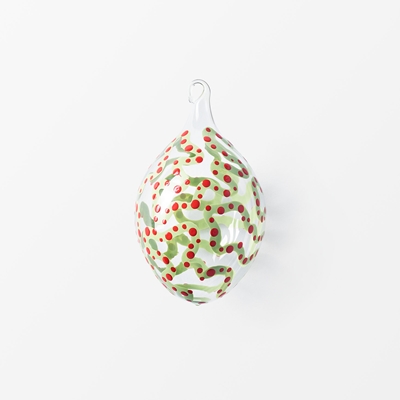 Glass Egg Handpainted - Svenskt Tenn Online - Glass, Round, Green Red, Siri Carlén