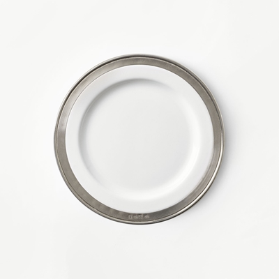 Side Plate With Pewter - Svenskt Tenn Online - Ø22 cm, Pewter, Cosi Tabellini