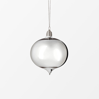 Bauble Onion - Svenskt Tenn Online - Height 8 cm, Glass, Silver, Svenskt Tenn