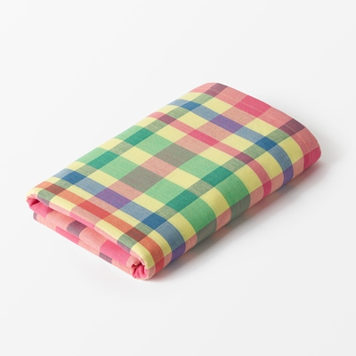 Tablecloth Check - Svenskt Tenn Online - Length 350 Width 170 cm, Cotton, Ruta, Yellow, Evelina Kroon