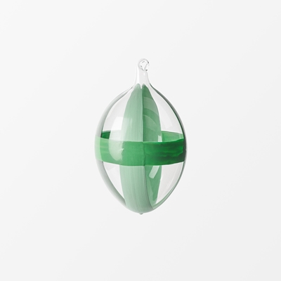 Handpainted Glass Egg - Svenskt Tenn Online - Height 5 cm, Green, Evelina Kroon