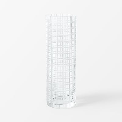 Vase Cut in Number - Svenskt Tenn Online - Ø11,8 cm Height 33 cm, Glass, Ruta, Ingegerd Råman