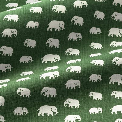 Josef Frank Tela Verde Elefant 315 Lino £ 24.99 una Mtr