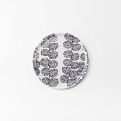 Tray Celotocaulis - Svenskt Tenn Online - Diameter 31 cm, Round, Grey, Josef Frank/Svenskt Tenn