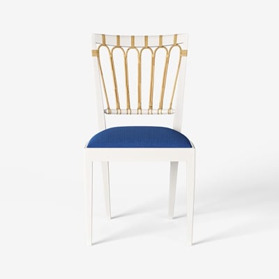 Chair 1165 - Svenskt Tenn Online - Heavy Linen , Blue, Josef Frank